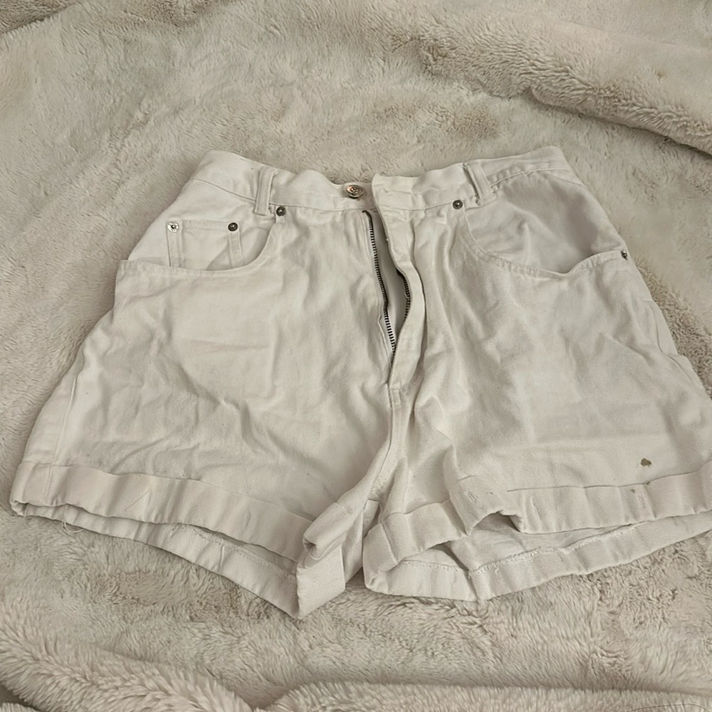 White Super High Rise Shorts!